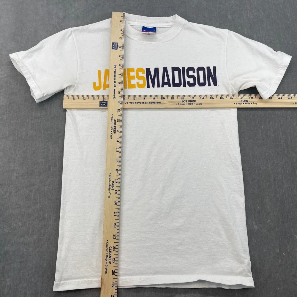 James Madison University Champion Mens Small White T-Shirt JMU Dukes Graphic Tee - Picture 4 of 5